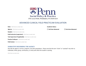advanced clinical field practicum evaluation