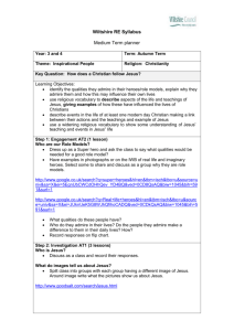 Yr 3&4 How does a Christian follow Jesus?