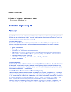 Biomedical Engineering, MS Admission