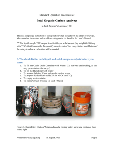 1. Liquid sample analysis