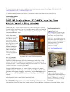 JELD-WEN Launches New Custom Wood Folding Window