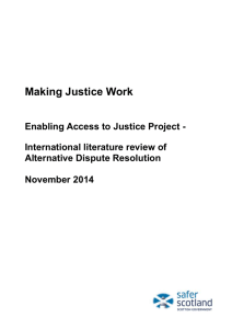 International Literature Review of Alternative Dispute Resolution