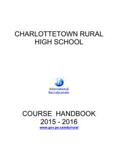 2015-16 Course Handbook - Government of Prince Edward Island