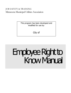 Employee Right to Know - League of Minnesota Cities