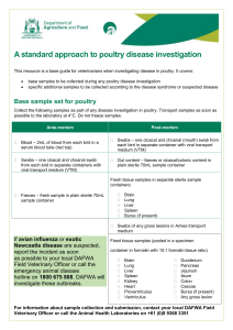 Base sample set for poultry - Department of Agriculture and Food