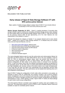 Early release of Open-E Data Storage Software V7 with NFS active