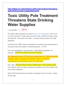 Toxic Utility Pole Treatment Threatens State Drinking Water Supplies