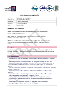Job and Competency Profile - National Museum of the Royal Navy