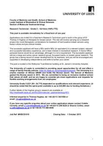 Job Description - Jobs at the University of Leeds