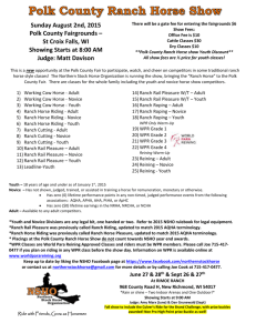2015 Polk County Fair Ranch Horse Showbill