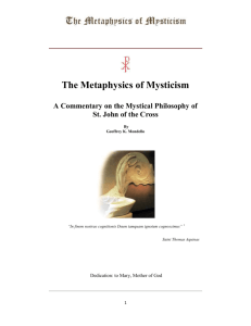 Microsoft Word - The Metaphysics of Mysticism