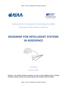 AIAA Roadmap for Intelligent Systems in Aerospace