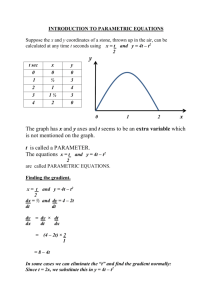 Introduction to Parametric equations