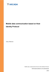 Mobile data communication based on Host Identity Protocol