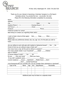 Foster home application