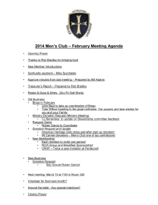 2014 Men`s Club – February Meeting Agenda