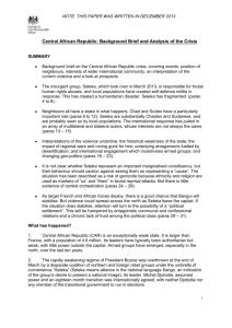 Central African Republic: Background Brief and Analysis of