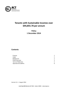 Tenants with Sustainable Incomes over $94855.70 per annum