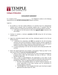 Scholarship Recipient Agreement 2015