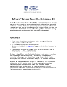 Software/IT Services Review Checklist