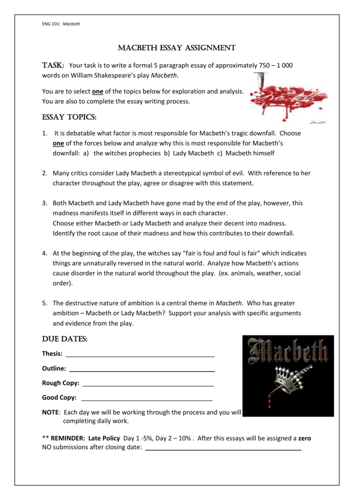 Реферат: Macbeth Essay Research Paper In the Shakespearean