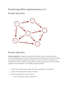 Kruskal algorithm implementation in C