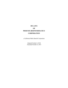 Bylaws - Phoenix Bioinformatics