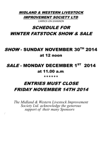 Schedule for Show - Irish Simmental Cattle Society