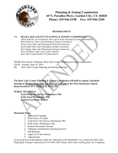 Jul. 2014 P&Z Agenda - Bear Lake Regional Commission