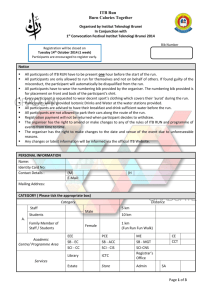 ITB Run 2014 Registration Form (English)