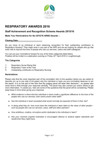 Respiratory Awards Nomination Form