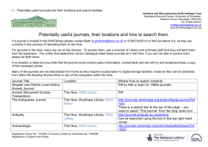 Useful journals and how to search them