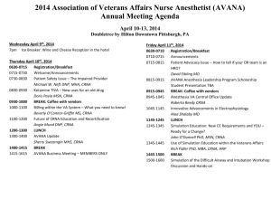 2014 Association of Veterans Affairs Nurse Anesthetist (AVANA)
