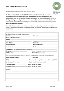 EIL UK Host Family application form