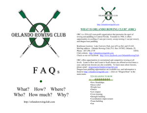 New Member Booklet - Orlando Rowing Club