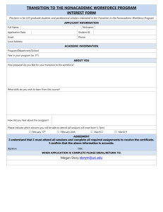 Transition to the Nonacademic Workforce Program Interest Form