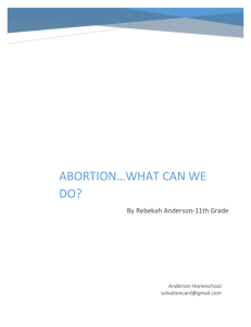 Abortion*What can we do?