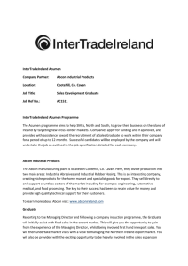 InterTradeIreland Acumen Company Partner: Abcon Industrial