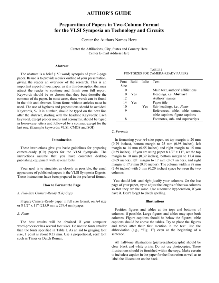 research papers on vlsi technology