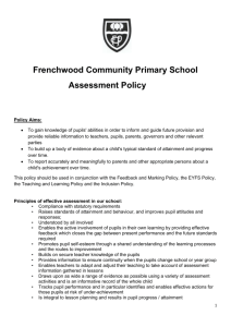 Frenchwood Community Primary School Assessment Policy