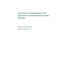 Guideline for the Development and Maintenance of RTF Savings