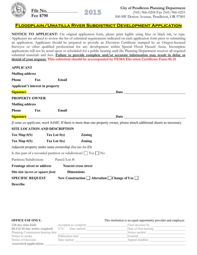 flood hazard development permit part i