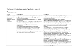 Worksheet 1: Critical appraisal of qualitative research