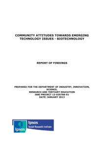 Community attitudes towards emerging technology issues