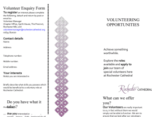 Volunteering Opportunities Leaflet