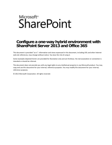 Configure a one-way hybrid environment with