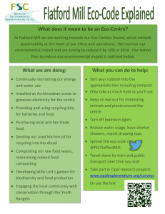 What does it mean to be an Eco-Centre?