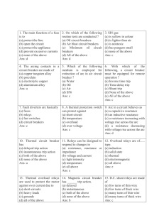 electrical switch gear important questions