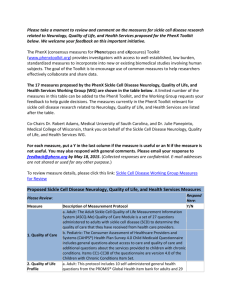 PhenX Measures for Sickle Cell Disease