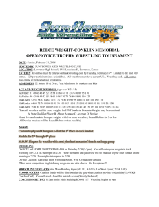 reece wright-conklin memorial open/novice trophy wrestling